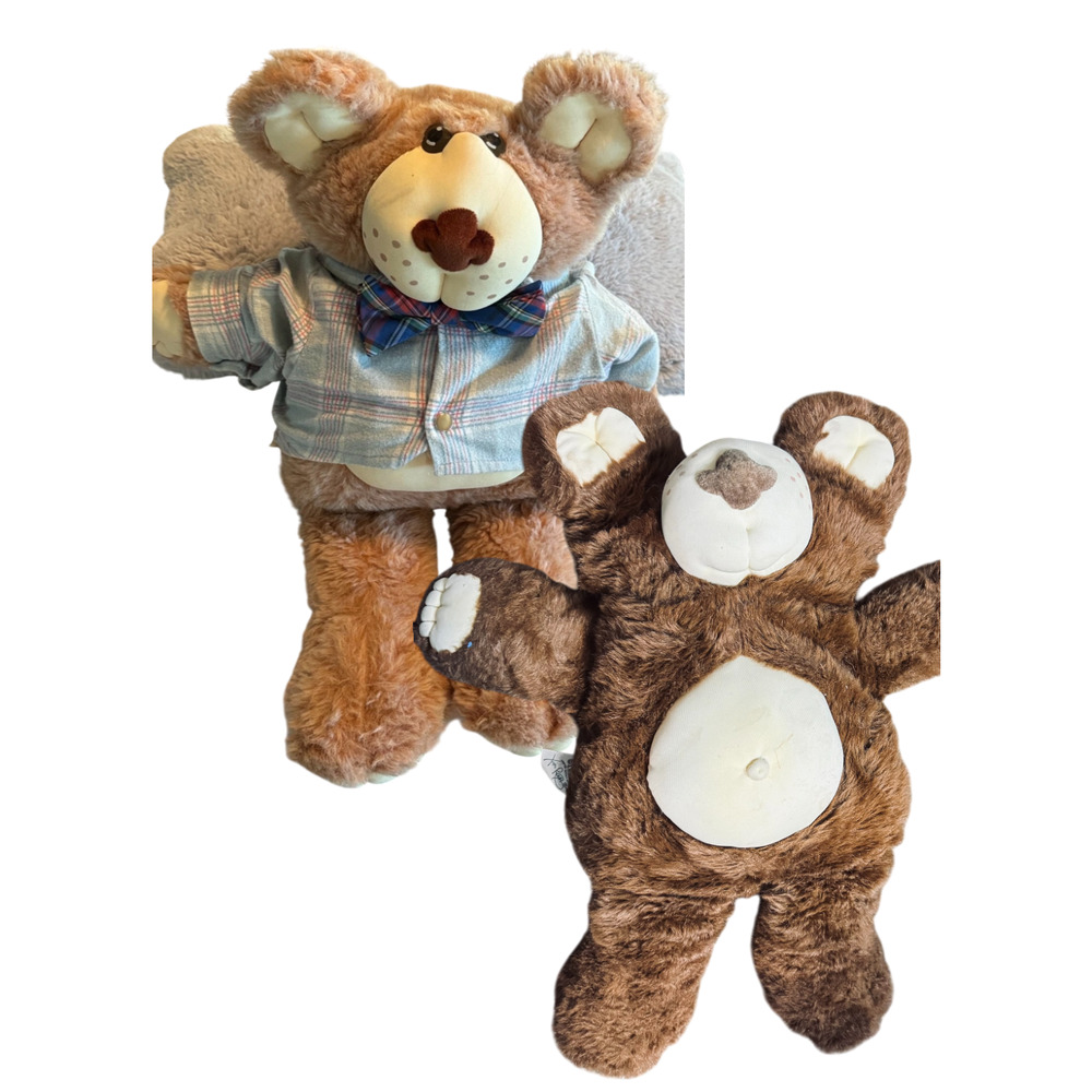 2 Large Furskins Farrell Teddy Bear Plush Xavier Roberts 22" 1984 Stuffed toy